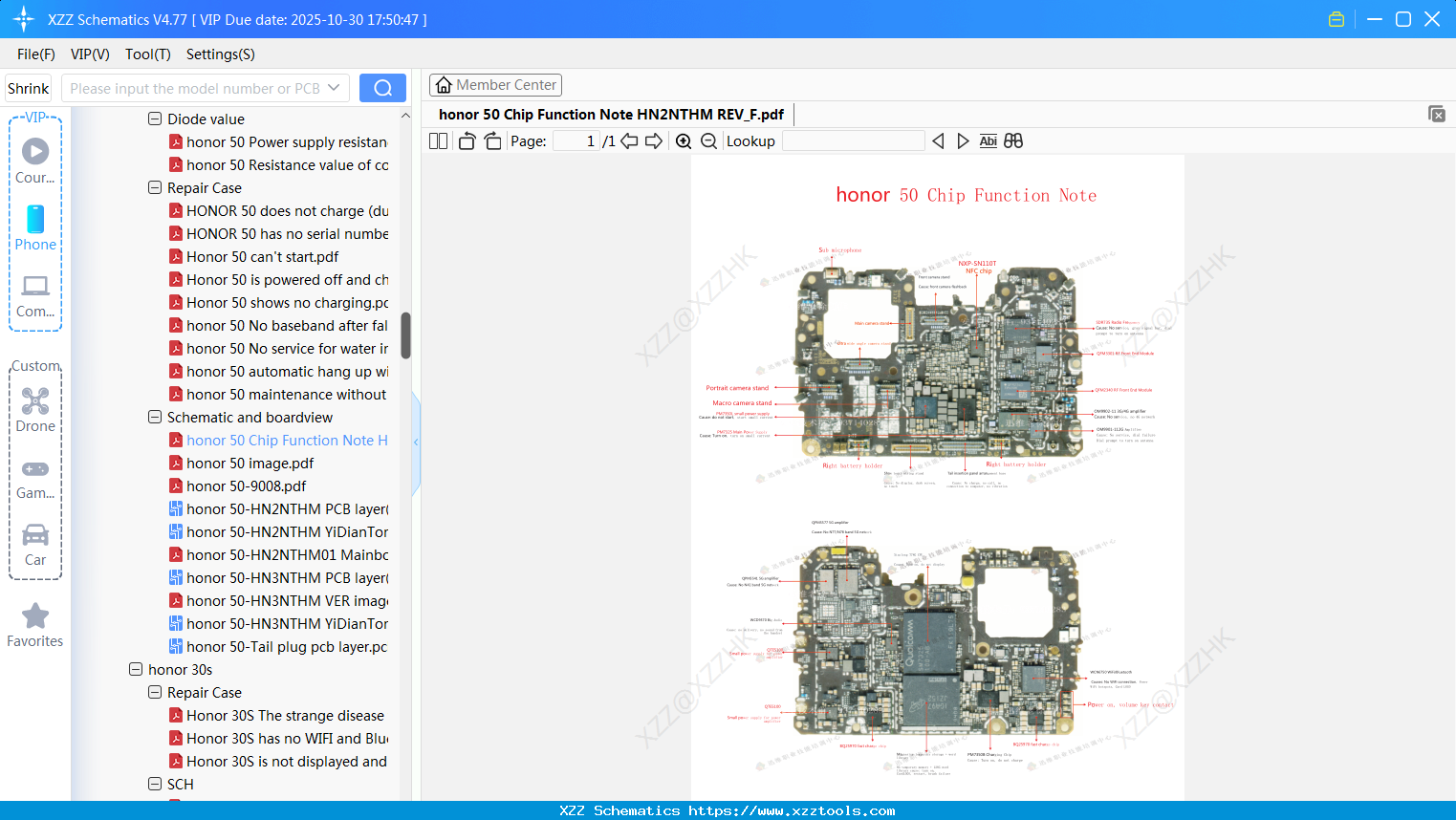 Honor 50 Chip Function Note HN2NTHM REV_F